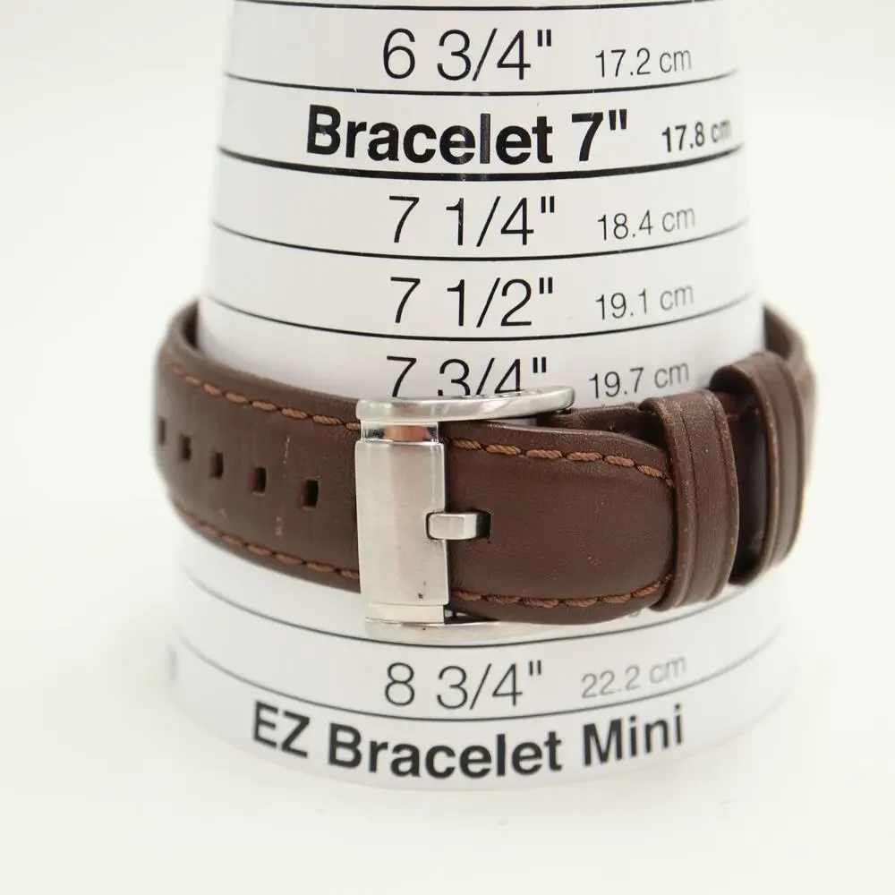 Fossil Grant Beige 44mm Chronograph Watch Brown Leather FS-4735 w New Battery